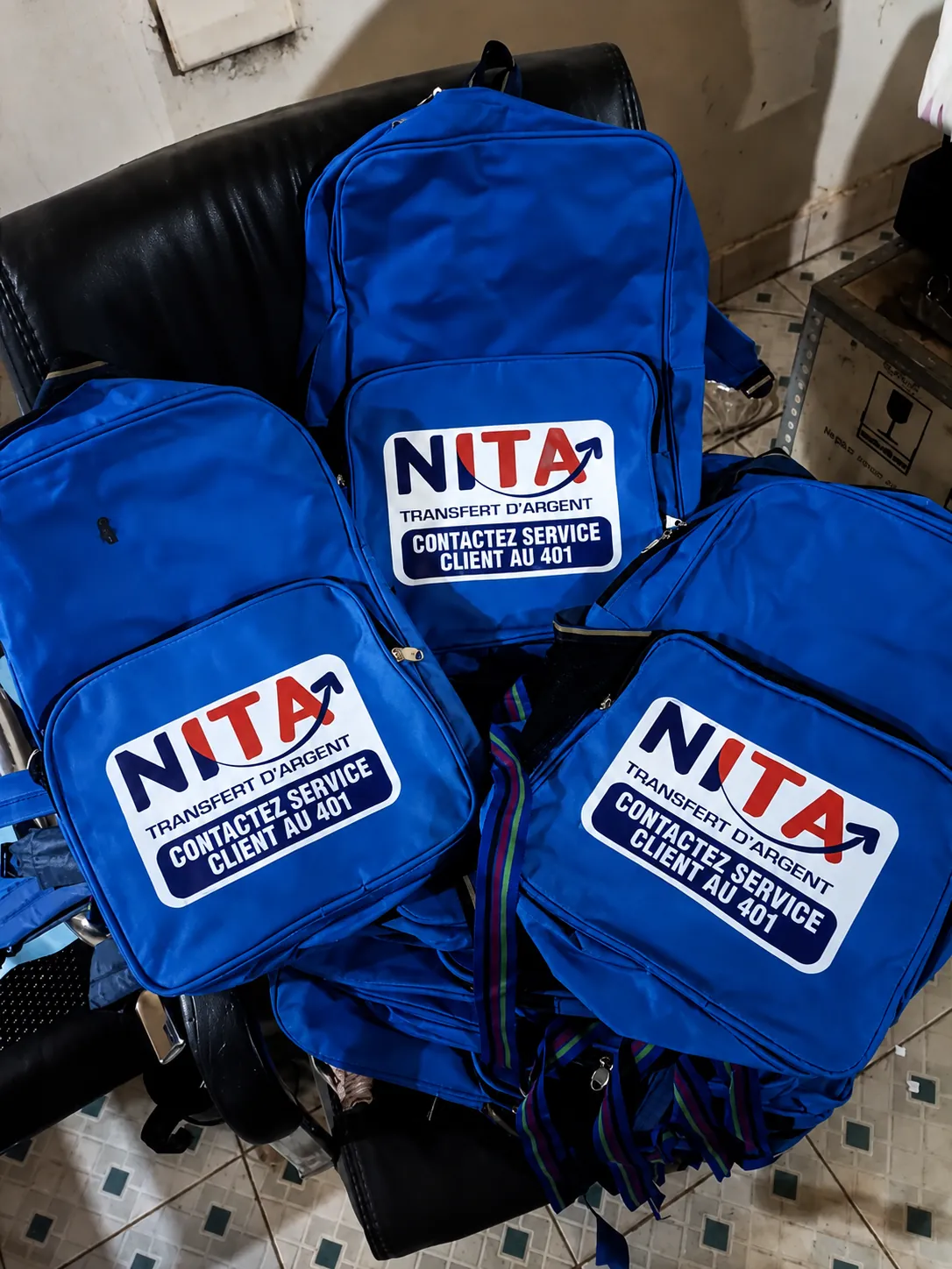 Sacs à dos NITA Transfert d'Argent